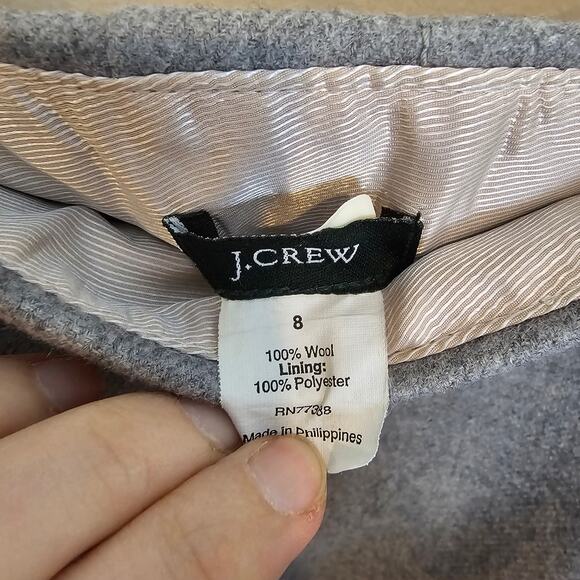 J Crew Skirt Wool Skirt Pencil Skirt Knee Length Skirt Straight Skirt 8 Gray - Picture 4 of 5